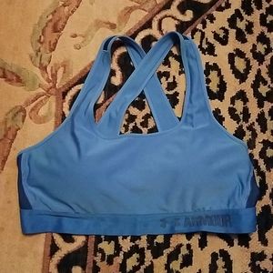 Blue Under Armour medium support bra